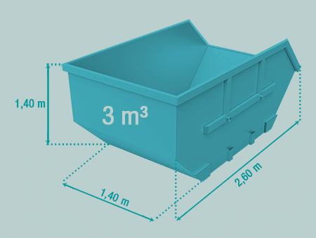 Absetzer Container 3m³